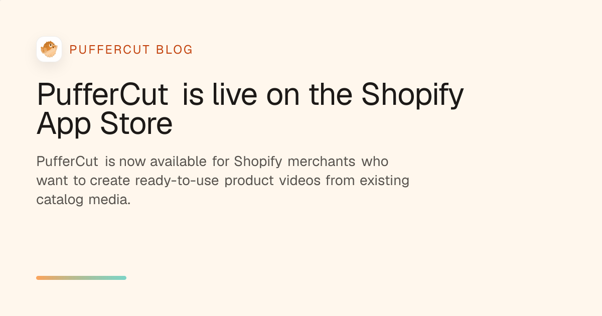 PufferCut is live on the Shopify App Store cover image